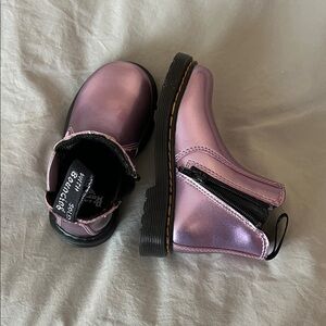 Dr. Martens Metallic Pink Zip Chelsea Boots